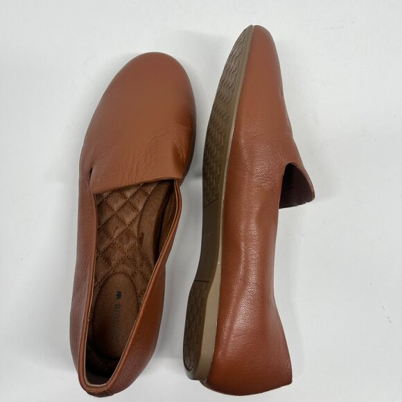 Birdies The Starling Whiskey Leather Medium Brown Comfort Sole Flat Loafers Sz 9 - Picture 7 of 7